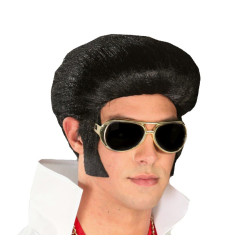 Pánska čierna rock n rollová parochňa Elvis
